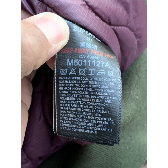 Superdry Mens MA-1 Bomber Jacket Full Zip Olive green - Picture 12 of 13